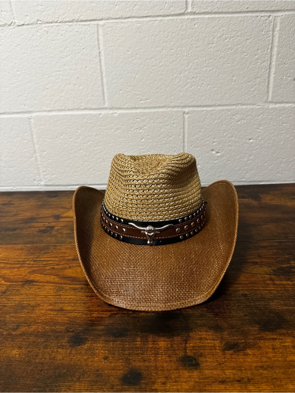 Brown Straw Western Cowboy Hat Unisex